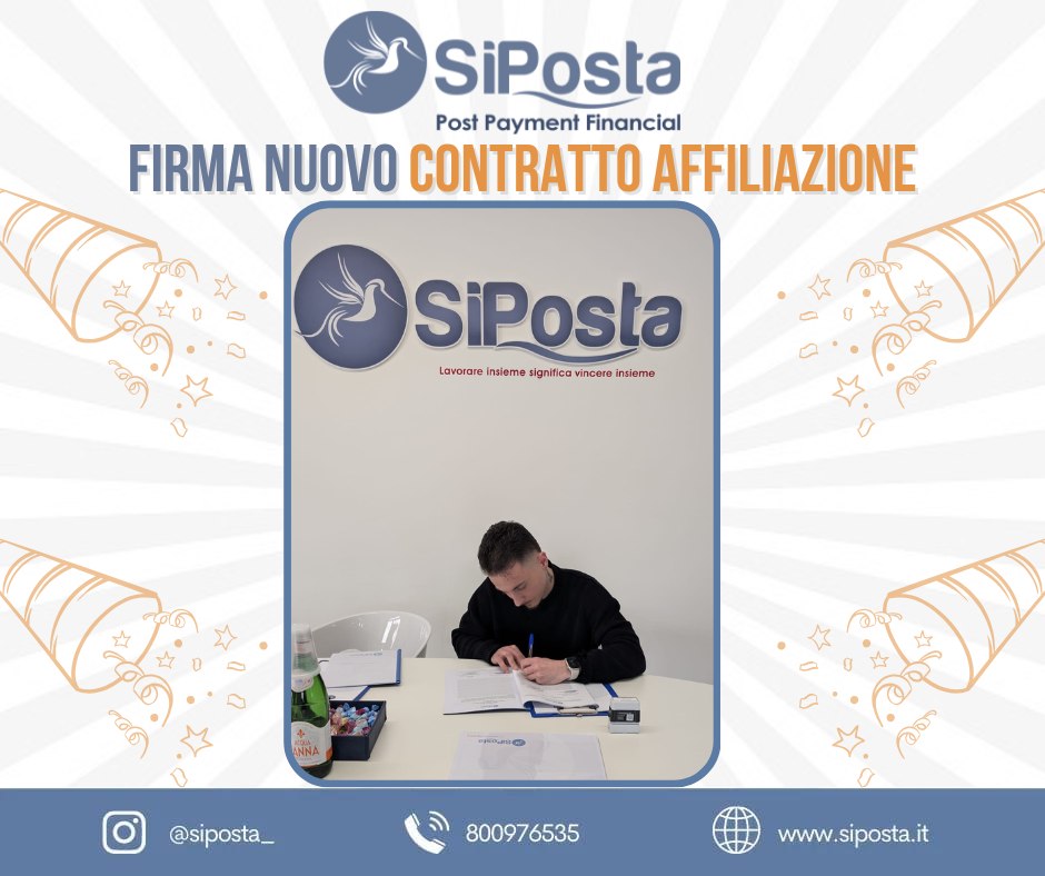 Nuova firma in SiPosta: sottoscritto un contratto di affiliazione