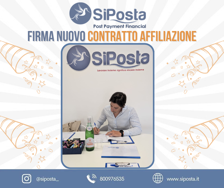 Nuova firma in SiPosta: sottoscritto un contratto di affiliazione