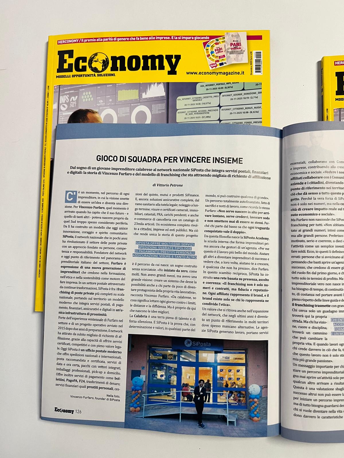 SiPosta su Economy: l’intervista di dicembre