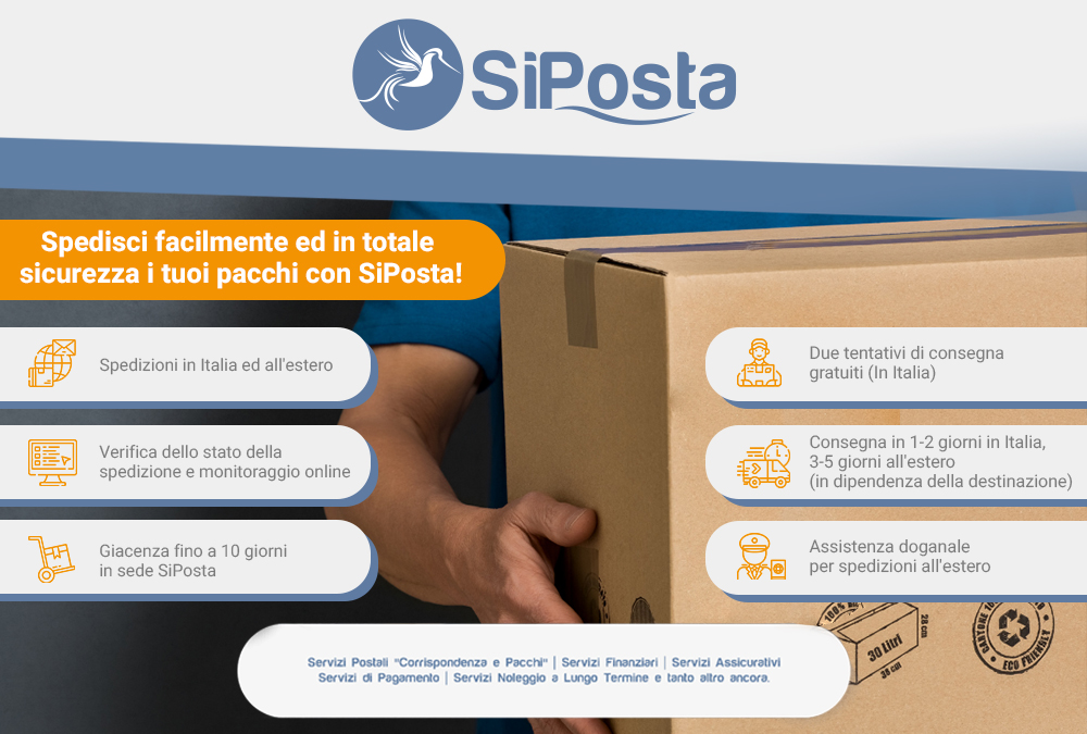 Hai un e-commerce? Spedisci facilmente ed in totale sicurezza i tuoi  pacchi con SiPosta!