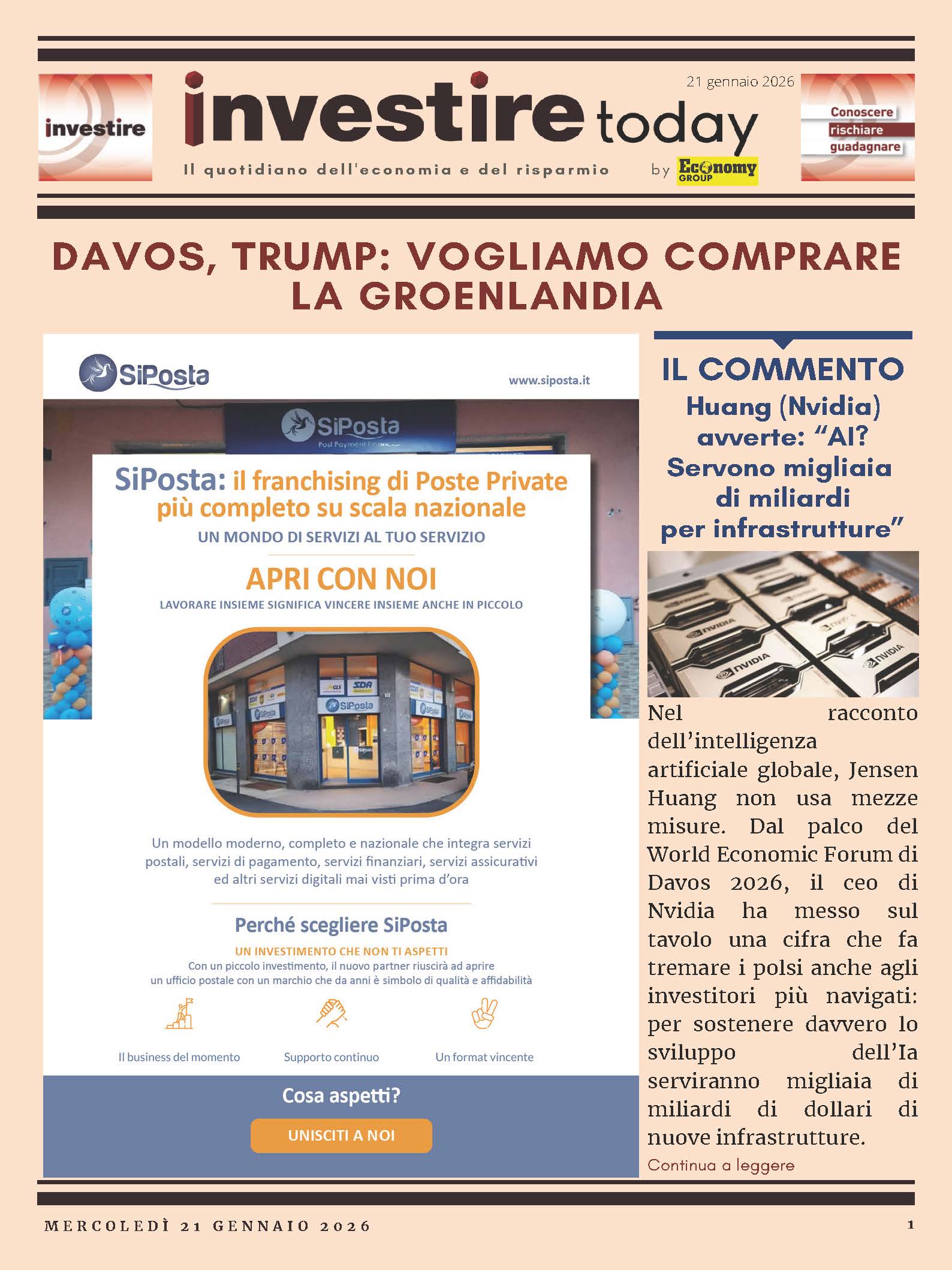 SiPosta e l&rsquo;attenzione dei media economici nazionali