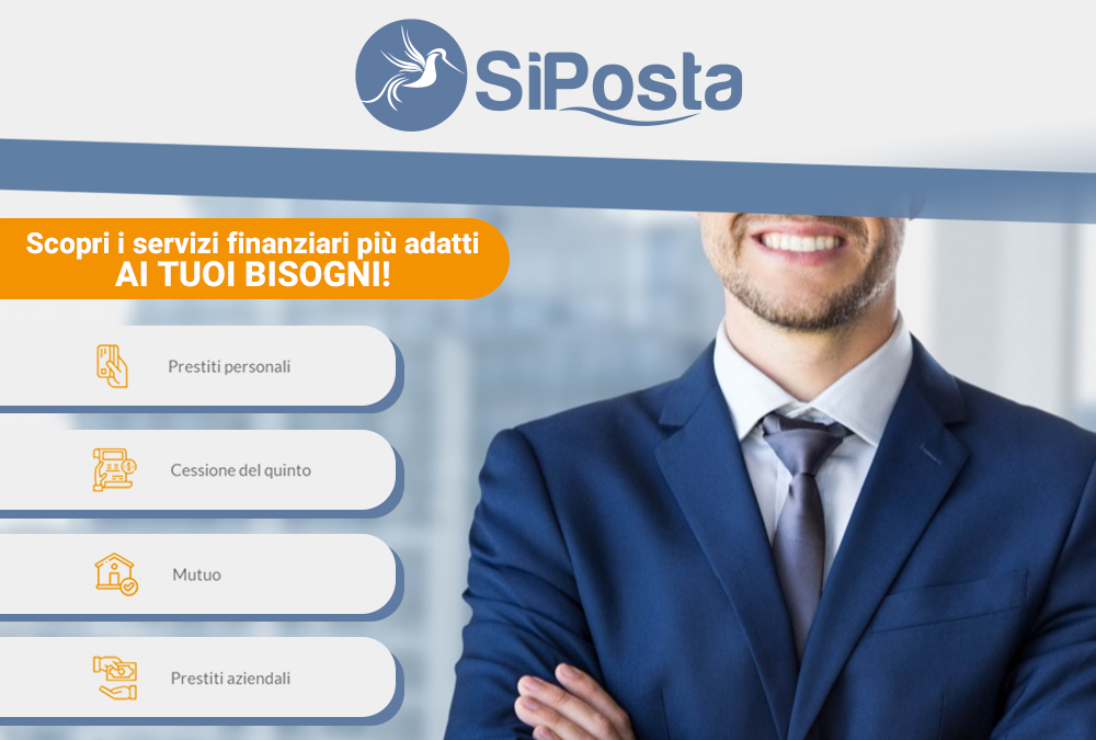  Servizi finanziari di SiPosta: il servizio pi&ugrave; adatto alle tue esigenze.